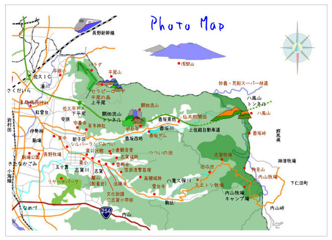 佐久市公民館地図