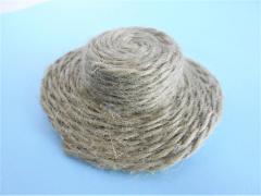 手順3 麻糸で作った帽子の完成写真