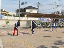 あいさつ運動の様子