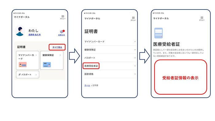 PMHマイナポータル画面イメージ例