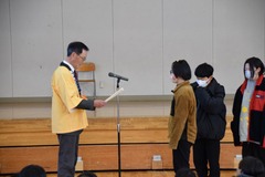 感謝状贈呈の写真