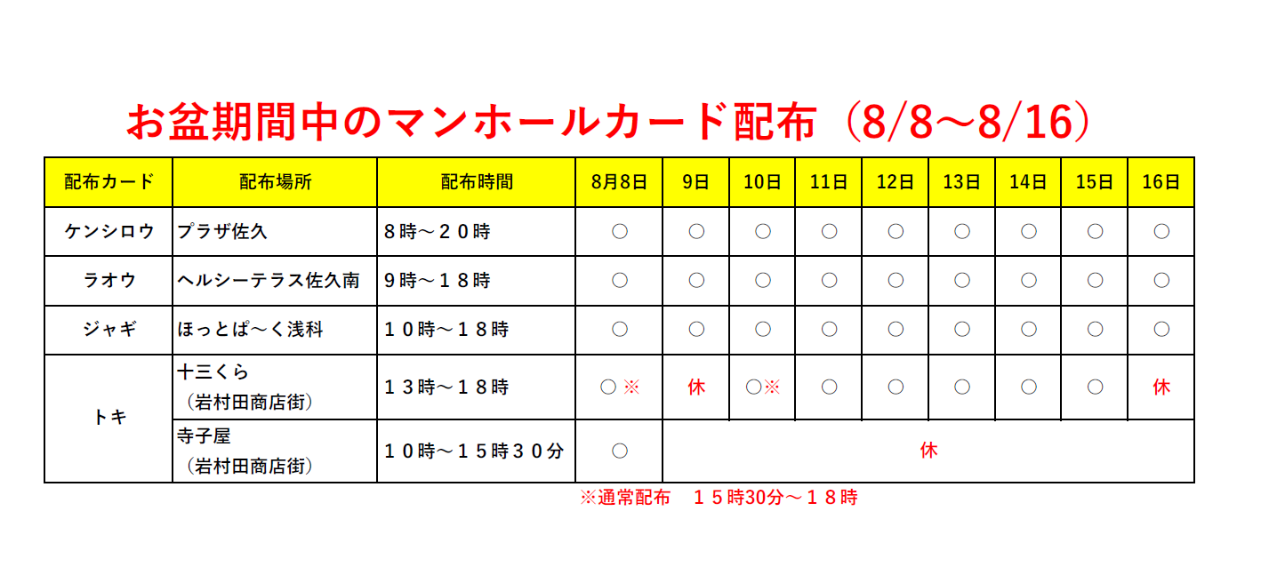 北斗の拳」マンホールカードの配布 | 佐久市ホームページ