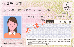 マイナンバーカードの画像