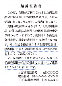 架空請求の事例　起訴報告書