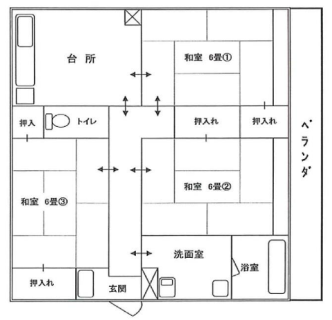 中込団地の間取り
