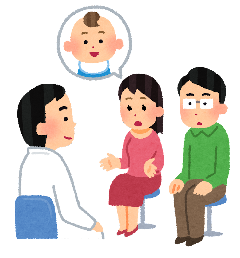 相談しているイラスト