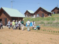 土づくり教室での実習の様子
