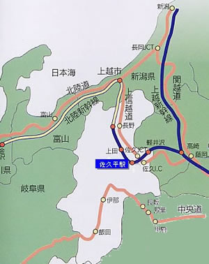 長野県地図での位置