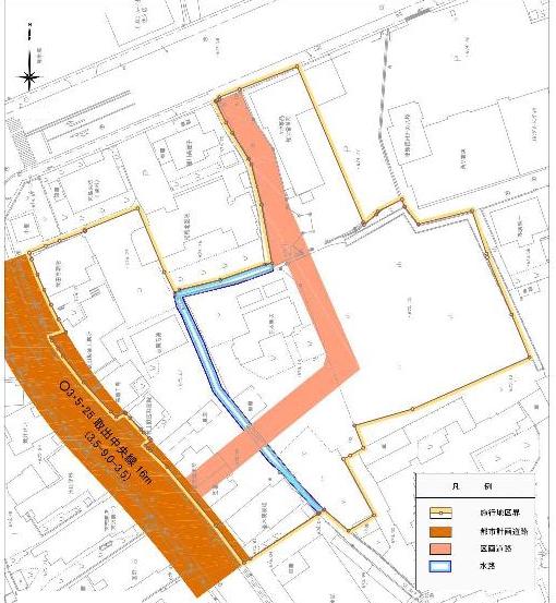 区画整理事業の設計図の画像