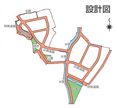 区画整理事業設計図の画像