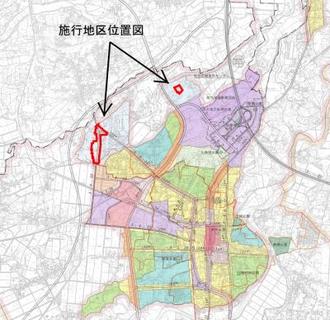 区画整理事業の位置図