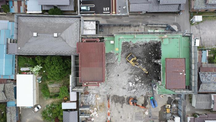 解体上空写真