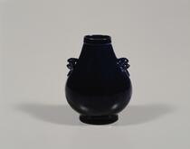 茄紫釉双耳小壺