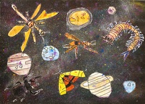 佐久城山小学校 3学年 山浦榛人《虫たちの宇宙旅行》1