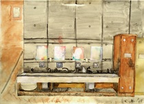 東小学校 6学年 傳田貴美子《いつもダンスした多目的室の鏡》1