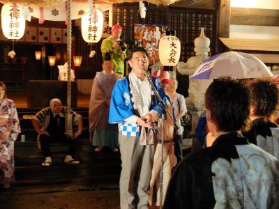 大伴神社で挨拶する市長の画像