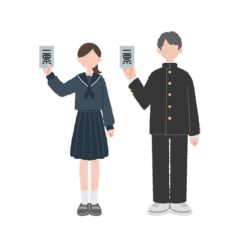 投票用紙を持つ学生