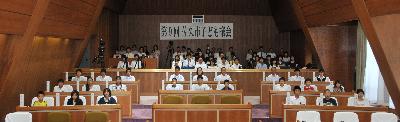 第9回佐久市子ども議会の記念写真