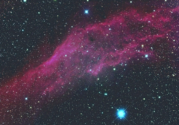 散光星雲　NGC1499の画像です。