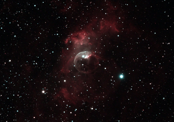 散光星雲　NGC7635の画像です。