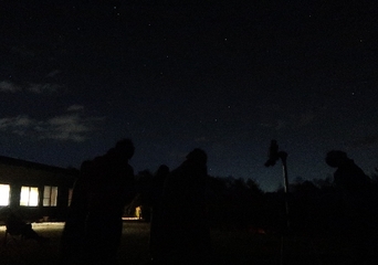 ふたご座流星群観望会のようす