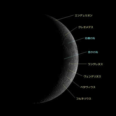 月齢3.7の月面地名