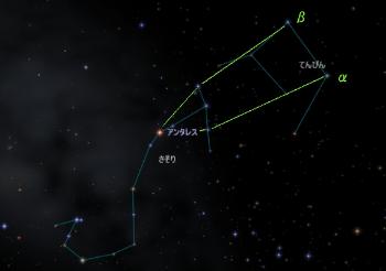 てんびん座の星図です。