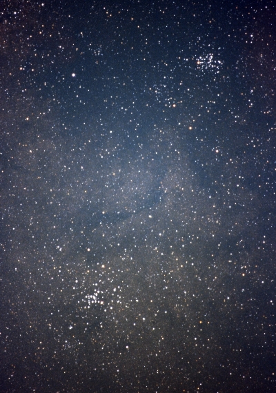 散開星団　M6、M7の画像です。