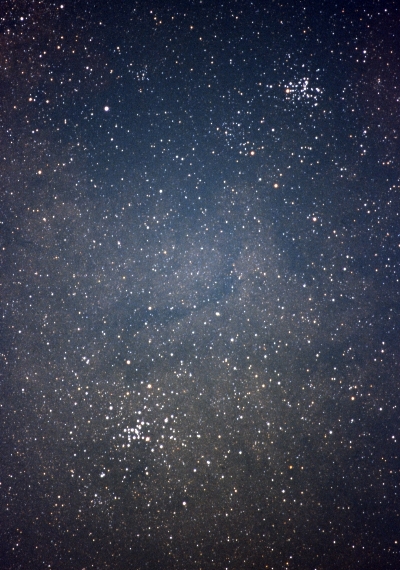 散開星団　M6、M7の画像です。