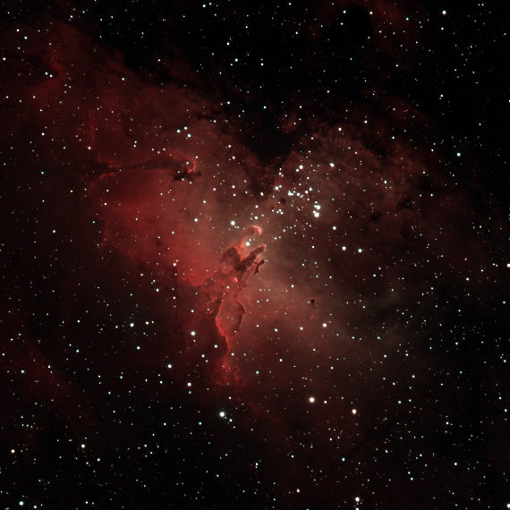 散光星雲M16の画像です。