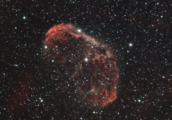 散光星雲　NGC6888の画像です。