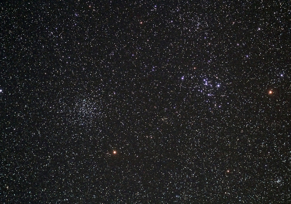 散開星団　M46・M47の画像です。