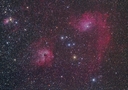 まが玉星雲(IC405)・どくろ星雲(IC410)の画像へ